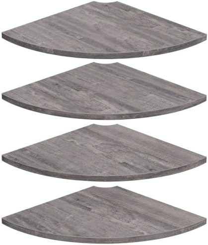 Homode Corner Floating Shelves, Round Corner Shelf Wall Mount Set of 4