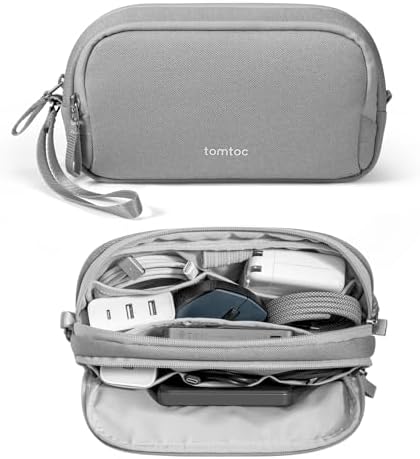 tomtoc Electronic Organizer Travel Case, Dual Compartment Tech Organization