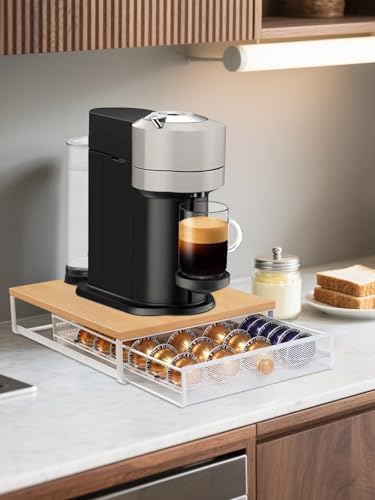 Sedegn Nespresso Vertuo Pod Holder: Capsule Organizer with Sliding Drawer
