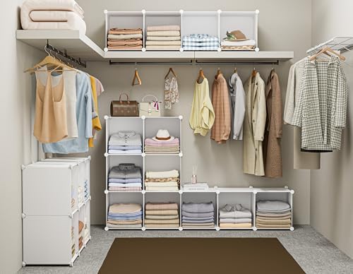 Stackable Closet Organizers and Storage 6 Cube Storage Organizer Closet Organizer for Bathroom Closet Storage for Wardro
