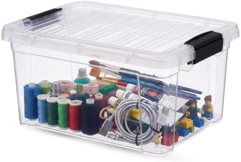 Superio 6.6 Quart Clear Plastic Storage Boxes with Lids, Stackable Organizer Containers, BPA-Free Storage Bins for Home,