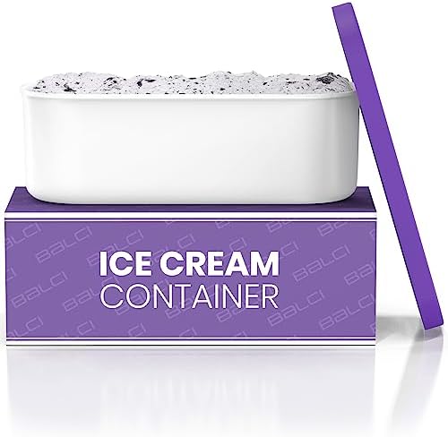 BALCI 2 Quart Ice Cream Container - Freezer Tub (Purple)