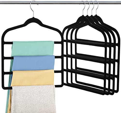 Velvet Pant Clothes Hanger Space Saving Non Slip Hanger Jean Slack Hangers