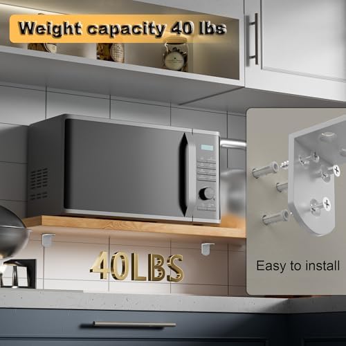 Alise White 4 Pcs L Brackets, Small Corner Brackets for Wood Furniture