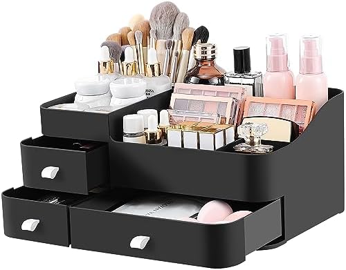 Cologne Perfume Organizer With Drawers,Large Perfumes Vanity Countertop Storage,Perfume Stand for Cologne, Deodorant, Be