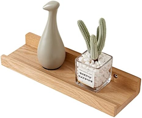 HOMWOO Floating Shelves Walnut Natural Wood Wall Shelves Small Picture Ledge for Home, Living Room, Bedroom, Bathroom, O
