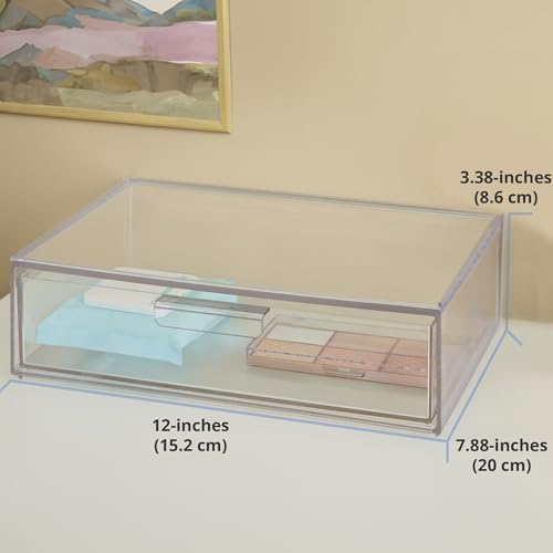 STORi Audrey Makeup Organizer & Drawer Bundle, Holder for Makeup Brushes, Palettes, & Beauty Supplies, Made in USA