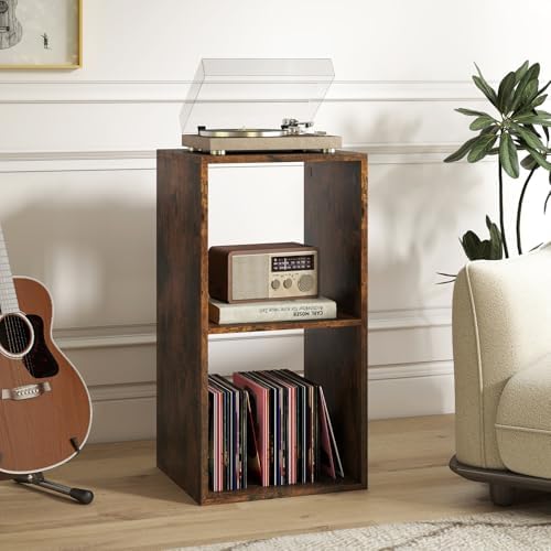 Tangkula 2-Cube Bookcase, 3-Tier Bookshelf with Open Compartments, Freestanding Cube Storage Organizer with Anti-Topplin