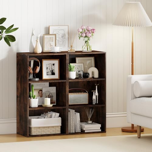 GIANTEX 3 Tier Bookcases Set of 2, 31.5" Bookshelf Cube Storage Organizer, Open Storage Cabinet Multi-Functional Home Of