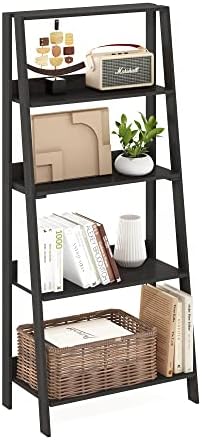 Furinno Ladder Bookcase Display Shelf, 5-Tier, Espresso