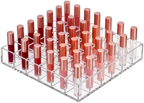 Mumufy Lipstick Holder Clear Acrylic Makeup Organizer Display, 36 Slot