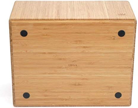 MobileVision Bamboo Storage Box, 14”x11”x 6.5”, Durable Bin w/ Handles, Stackable - For Toys Bedding Clothes Baby Essent