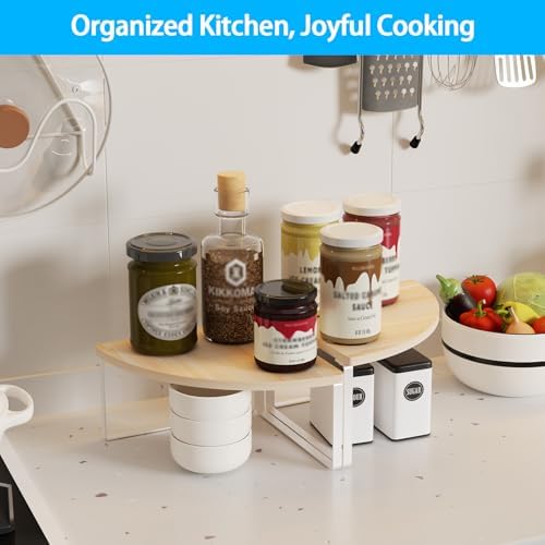 Golener Kitchen Corner Shelf, Corner Spice Rack, Counter Shelf, Stackable