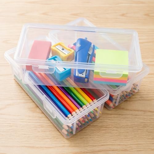 Rectangular Clear Plastic Storage Containers, 8 Pack
