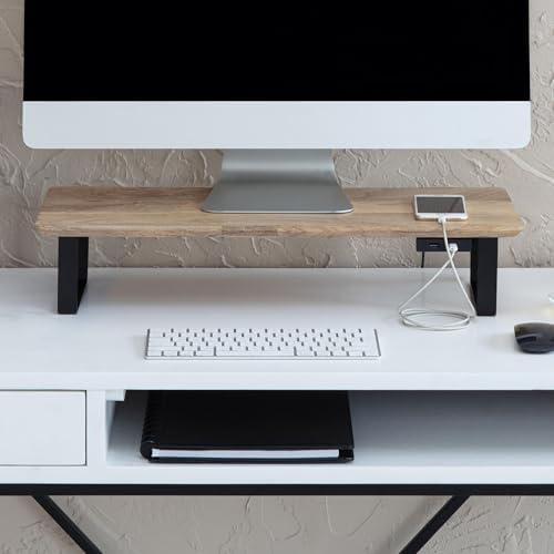 Anji Mountain Monitor Stand for Desk - Desktop Organizer & Laptop Riser, Ergonomic Monitor Riser, Space-Saving, Durable,
