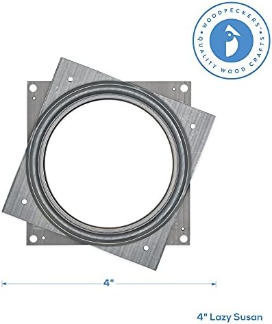 Lazy Susan Hardware, 4 inch, 350 lbs. Load Capacity, Pack of 10 Steel Lazy Susan Turntable Ball Bearing, by Woodpeckers