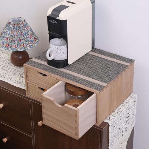 DDYURI Capsules Coffee Storage Drawer for Pod K-cup Holder - Counter Organizer for Kitchen Utensil Storage - Wood Deskto