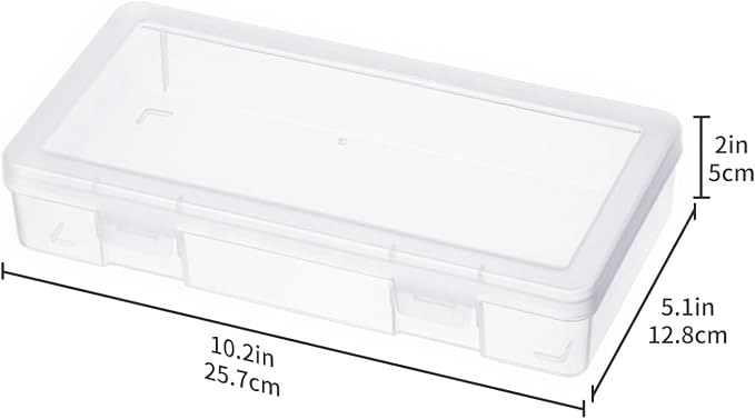 9 Pack Medium Clear Plastic Storage Boxes with Lids, Craft Jewelry Life Item Organizer for Puzzles, Pens, Rings, Needle and Thread, Nail Polish, Remote Controls