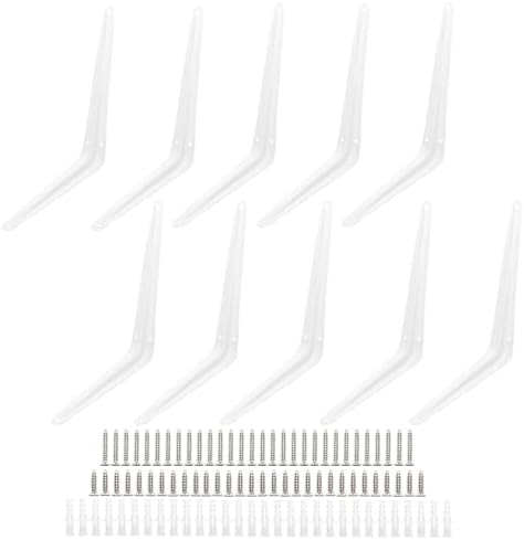 Lilaly 10 Pack Shelf Brackets 10 Inch Shelf Bracket, Heavy Duty L Brackets for Shelves for Hanging Floating Shelves Brac