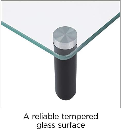 Lorell 4-Leg Single Shelf Glass Monitor Stand