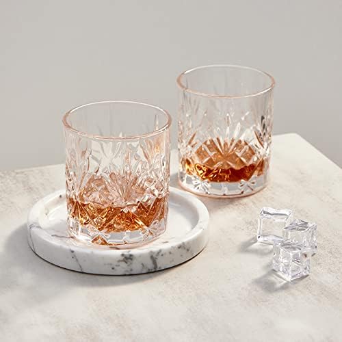 Italian 100% Marble Round Vanity Tray 5.5'', Decorative & Fruit Serving Trays for Bathroom, Kitchen, Nightstand, Jewelry