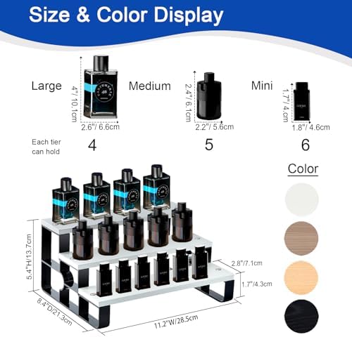 3 Tier Perfume Organizer for Women, Makeup Stand for Bathroom Countertop