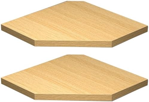 Corner Shelf Wall Mount, Floating Corner Shelves, Set of 2 Corner Wall Shelf Organizer, Rustic Wood Wall Storage Display