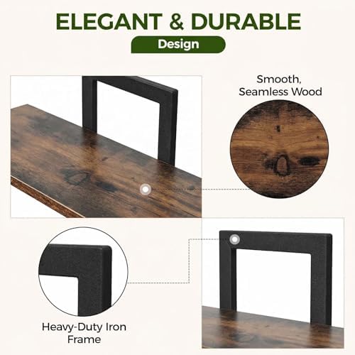 Bamworld Floating Shelves for Wall Planters Indoor Hanging Plant Shelves