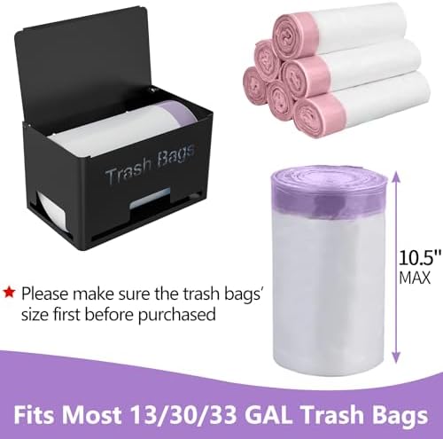 STWWO Extra Large Trash Bag Holder, Garbage Bag Dispenser Holder, Black