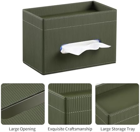 Rectangular Tissue Box Cover PU Leather Tissue Box Holder Rectangle