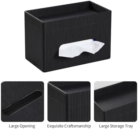 Rectangular Tissue Box Cover PU Leather Tissue Box Holder Rectangle