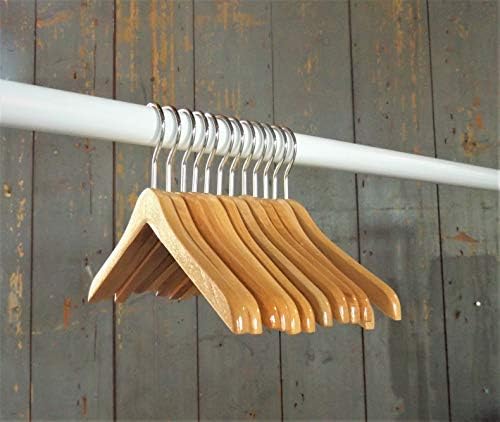 NAHANCO MINI612 6" Mini Wooden Hangers for Dolls Clothes, Pet Apparel or Accessories, Natural Finish (Pack of 12)