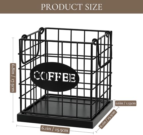 Coffee Pod Organizer, Large Capacity K Cup Storage for Counter