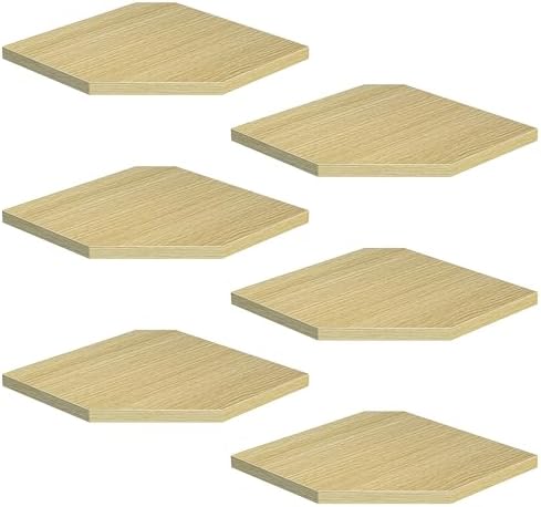 Corner Shelf Wall Mount, Floating Corner Shelves, Set of 6 Corner Wall Shelf Organizer, Rustic Wood Wall Storage Display