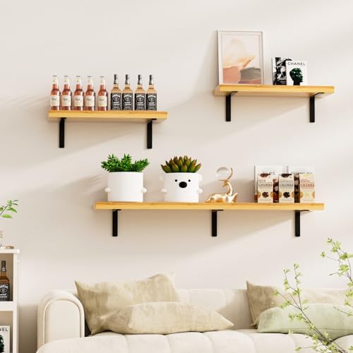4 Pack - L 9" x H 6" x W1.5, 5mm Thick Black L Shelf Bracket, Iron Shelf Brackets, Metal Shelf Brackets, Floating Shelf,