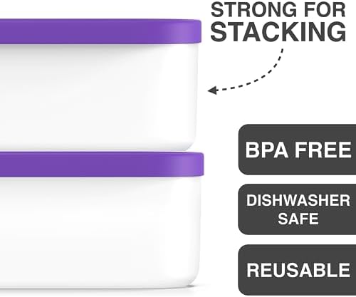 BALCI 2 Quart Ice Cream Container - Freezer Tub (Purple)