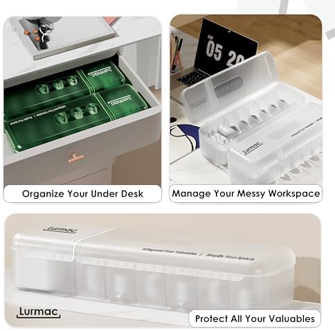 Data Cable Organizer Box Wire Organizer 7 Compartments Desk Organizer Storage Box for USB Cord Sorter, Charger, Office S