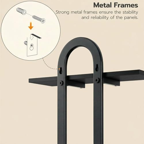 Floating Shelves, 2Pcs Wall Mounted Shelves with 2-Tier Bathroom Hanging Storage Shelves Set for Living Room Bedroom Bat