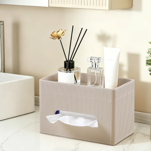 Rectangular Tissue Box Cover PU Leather Tissue Box Holder Rectangle