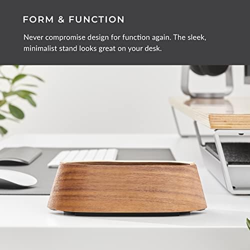 HumanCentric Vertical Laptop Stand in Black Walnut Wood, Adjustable