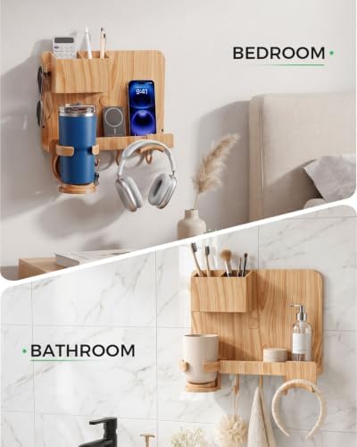Floating Shelves for Bedside Shelf, Stick On Bedside Wall Shelf