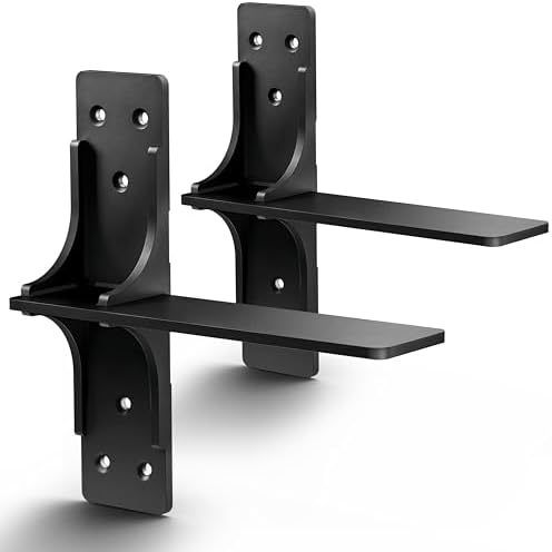 BATODA 10” Solid Steel Free Hanging T Shelf Bracket (2PCS) (Patent Pending)