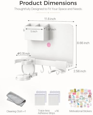 Floating Shelves for Bedside Shelf, No Drill Stick On Bedside Wall Shelf