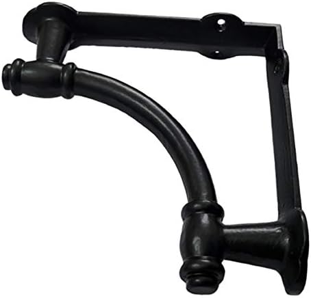 Adonai Hardware Nazarite Antique Cast Iron Shelf Bracket (Supplied as 4 Pieces per Pack)- Matte Black Powder Coated