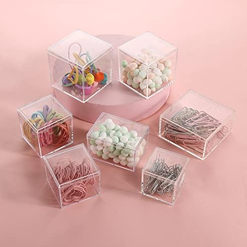 24-Pack Mini Acrylic Square Cube Party Favor Box, 1.77x1.77x1.77 Inch