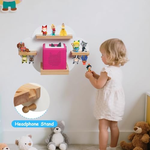 White Cloud Tonie Storage,Wall Floating Shelf for TonieBox 1/2