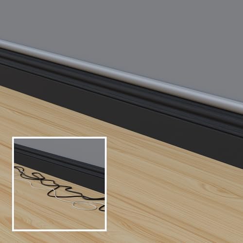 D-Line Half Round Cord Hider, Patented Cable Cover, Hide TV Wall Mount Wires, Raceway for Cords, Decorative Wire Covers,