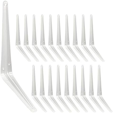 Shelf Brackets 12 Inch Heavy Duty White L Bracket for Shelves