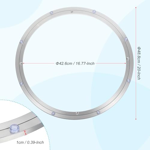 uxcell Aluminium Lazy Susan Turntable Bearing, 20 Inch（Base Only）