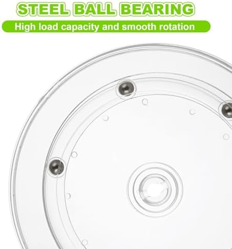6PCS Small Lazy Susan 6 Inch, Transparent Acrylic Turntable for Cabinet Organization, 360 Degree Rotating Spice Rack for